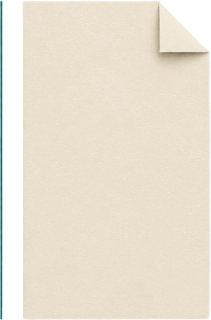 A single sheet of paper with one folded corner